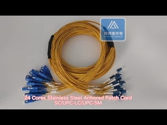 24 Kerne aus Edelstahl gepanzerter Patch Jumper SC-LC gelb LSZH