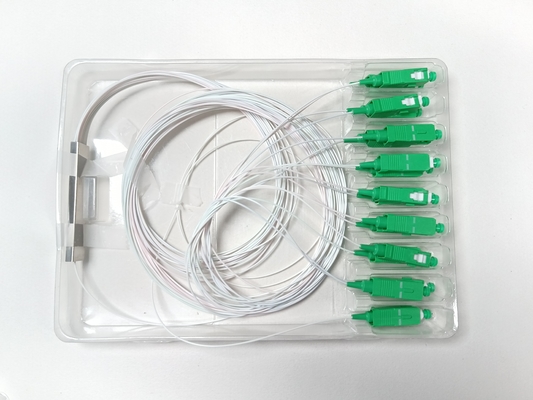 Faser-optische Teiler SCAPC Mini Tubes 1x16 PLC-Blasen-verpackende weiße Farbe