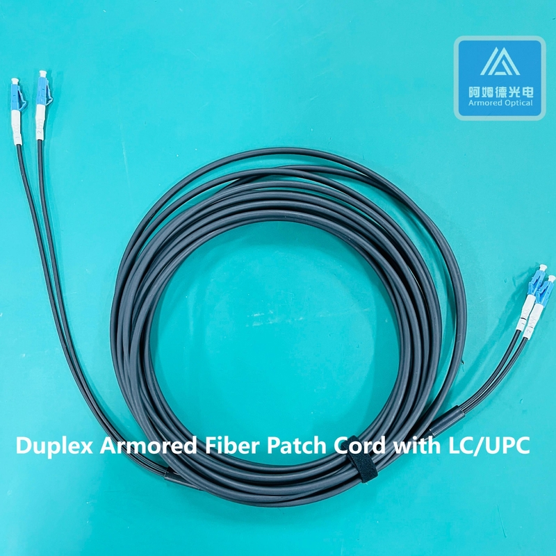 Duplex Single Mode Armored CPRI Patch Cord With LC/UPC 5.0mm LSZH
