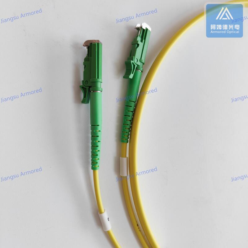 Duplex SM E2000-DLC-1M Fiber Patch Cord Yellow LSZH Patch Cable Assembly