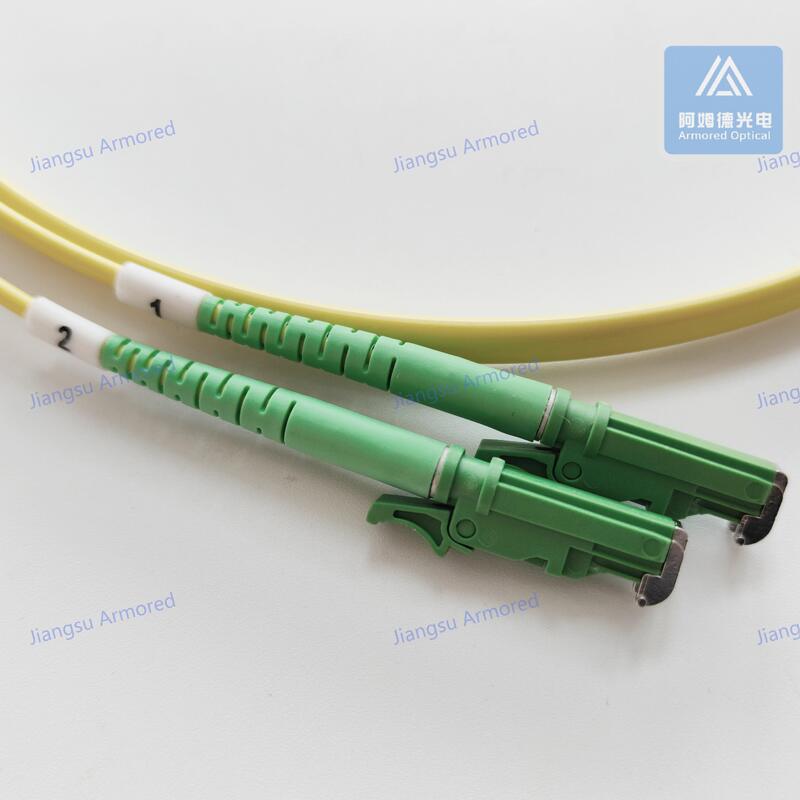 Duplex SM E2000-FC-1M Fiber Patch Cord Yellow LSZH Patch Lead